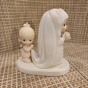 Vintage Precious Moments Porcelain Figurine “God Bless The Bride&quot; (Retired Figurine)