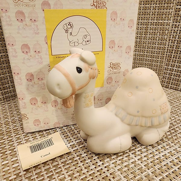 Vintage Precious Moments Figurine "Camel" with box (IOB) (Retired-Addition for Standard Size Nativity)
