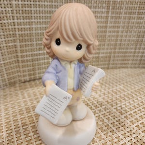 Vintage Precious Moments Porcelain Figurine &quot;You Make The Grade&quot;