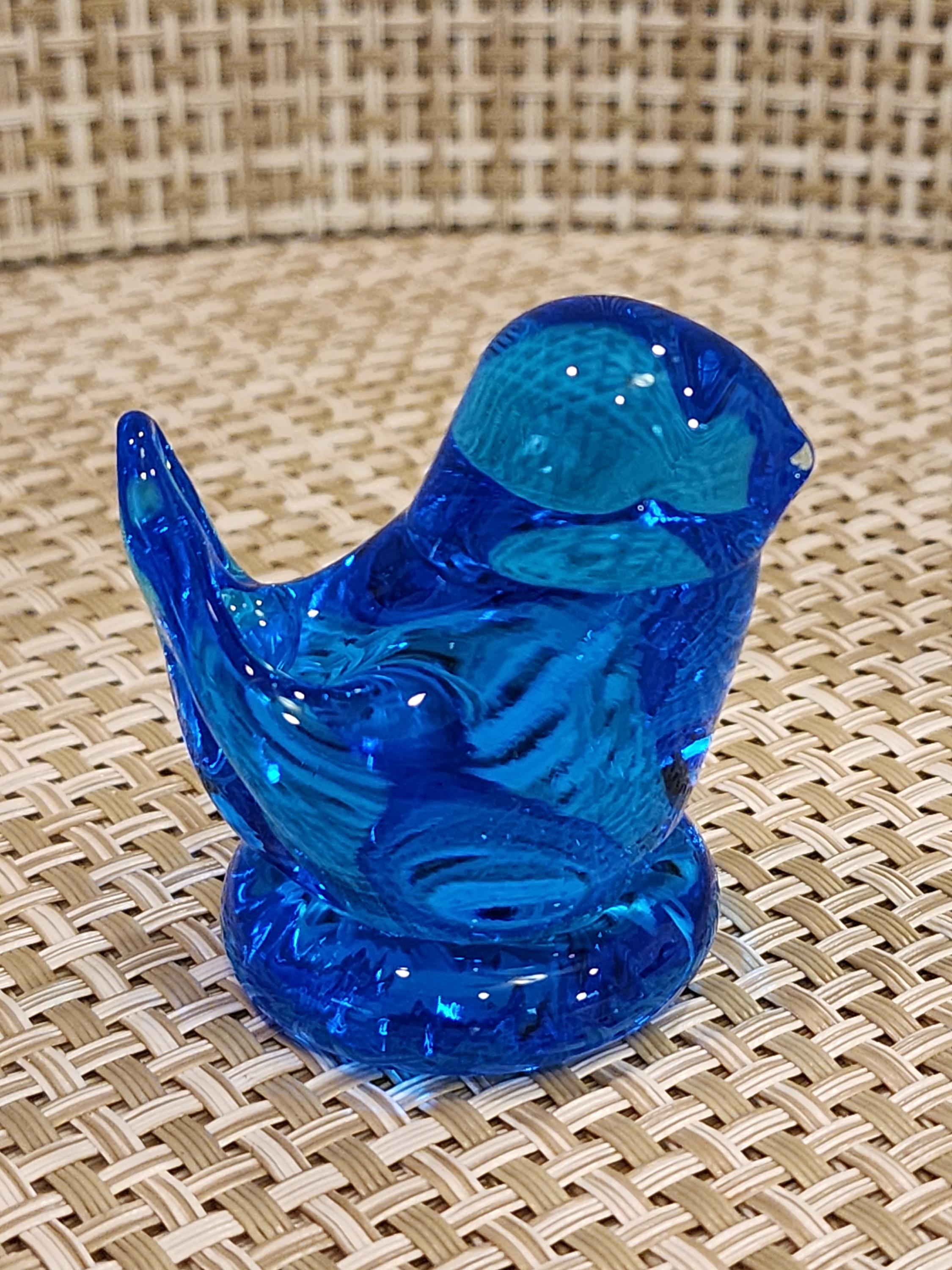 Vintage Leo Ward 1996 Glass Bluebird of Happiness (terra Studios