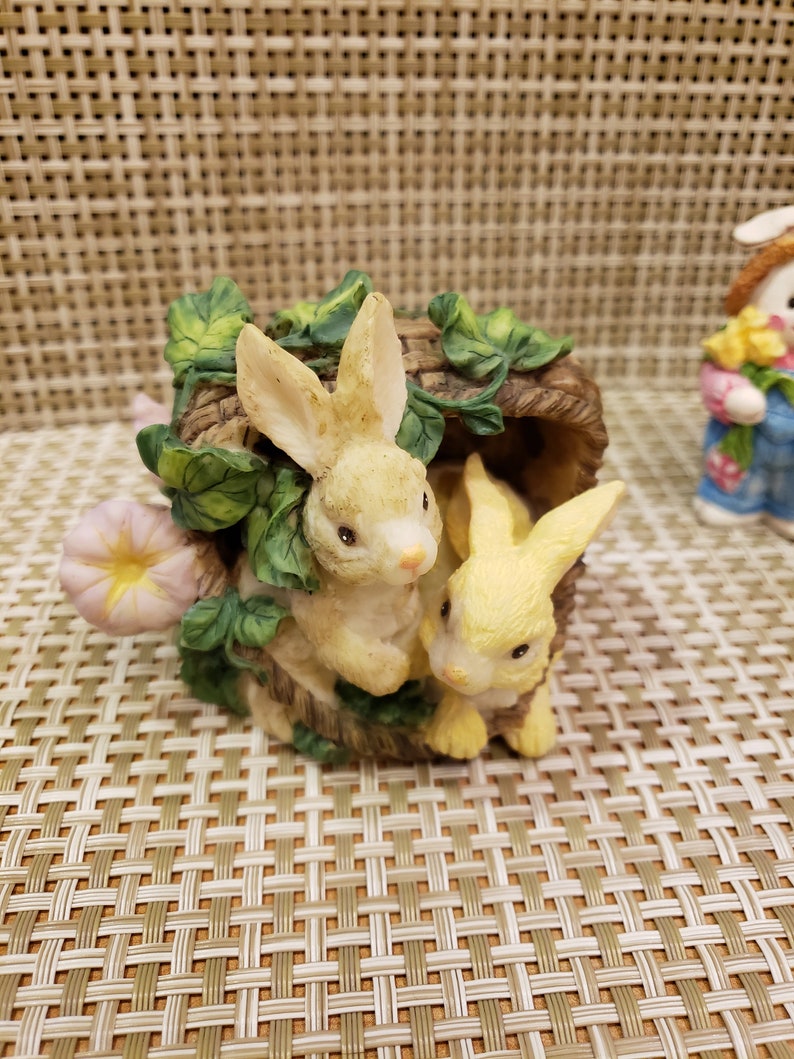 Bundle of Bunnies and a Hallmark Fine Bisque Porcelain Mouse by Hallmark