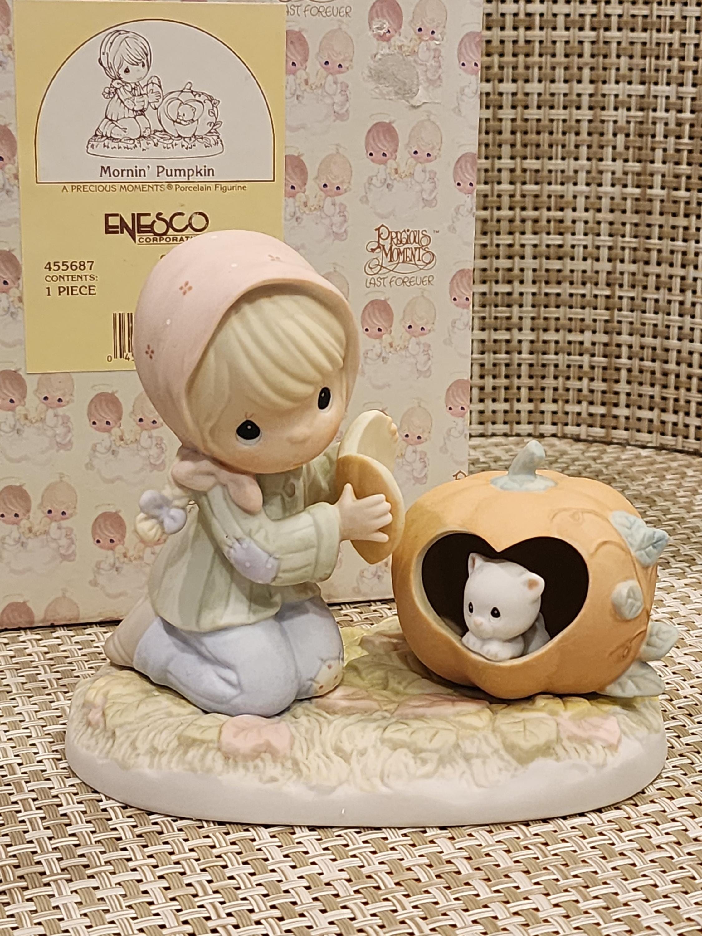 Vintage Precious Moments Figurine “mornin' Pumpkin