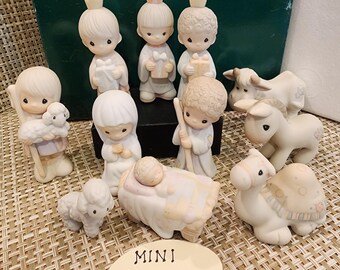 Vintage Precious Moments Nativity Set With Small Manger Twelve Piece ...