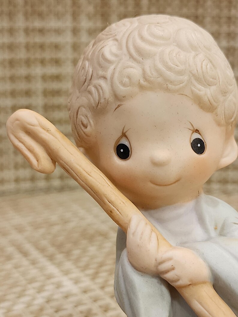 Vintage Precious Moment Porcelain Figurine come Let Us Adore Him Joseph