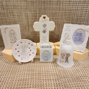 PICK ONE - Batch 1 Of Assorted Precious Moments NT holder, Gift Bag, Cross, Plate, Bell, Picture Frame (no boxes)