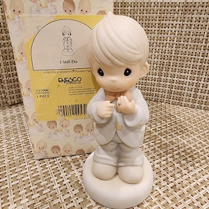 Vintage Precious Moments Porcelain Figurine “I Still Do” with box (IOB) (Boy) (Retired Figurine)