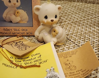 Figura vintage de Precious Moment "No puedo ser yo mismo sin ti" con caja (IOB)