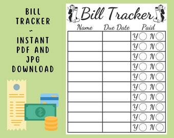 Printable Monthly Bill Tracker and Password Login Organizer - Etsy