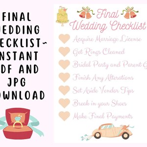 Final Wedding Checklist