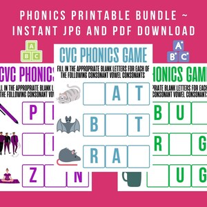 Phonics Printable Bundle