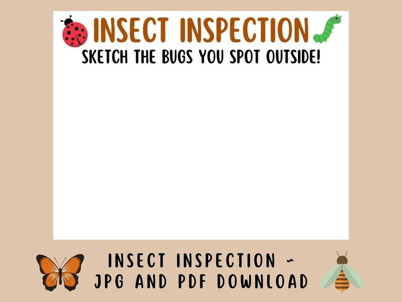 Insect Inspection Printable Etsy