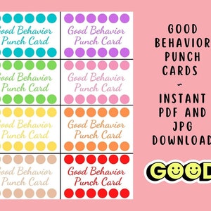 Good Behavior Punch Cards