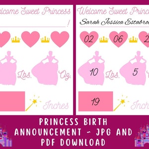 Princess Birth Announcement