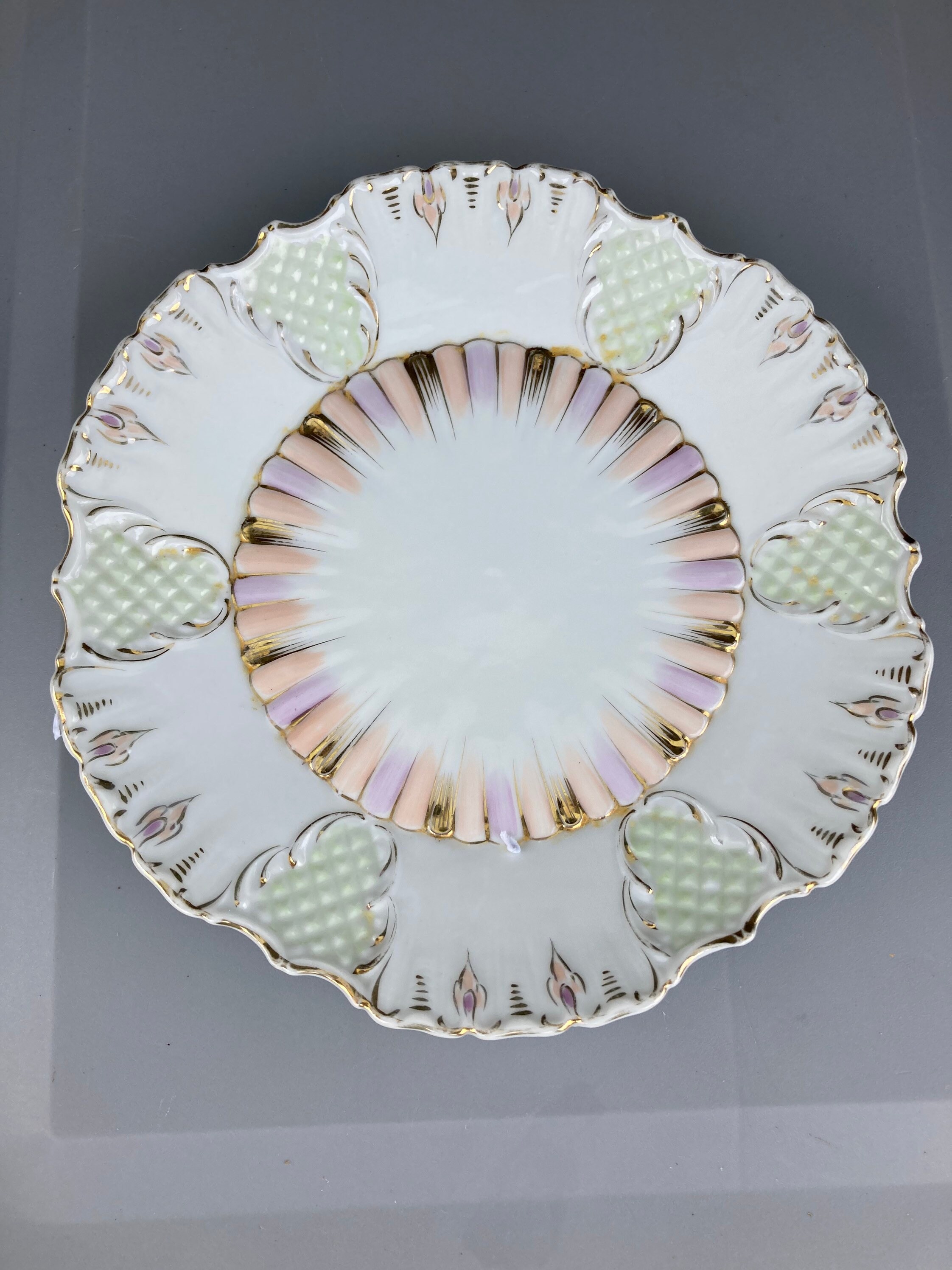 Pastel plate with texture Etsy