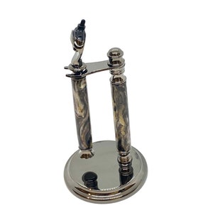 Custom Made Diamondcast Metalurgy Razor and Razor Stand