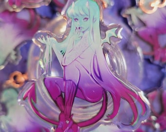 Succubus 3” epoxy Acrylic Charm Keychain