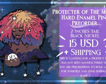 Protector of The Moon 2" Hard Enamel Pin Preorder