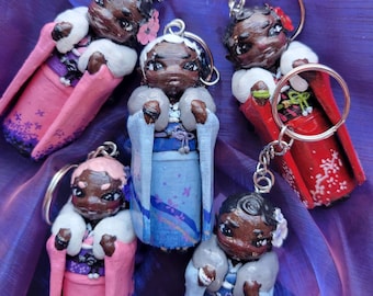 Kimono Beauty 3D Printed Keychain
