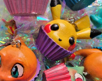 Pocket Monster Cupcake 3D Printed Keychain