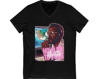 Hold on to Your Butts- Unisex Jersey Short Sleeve V-Neck Tee