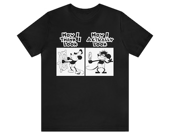 How I Actually Look Steamboat Willie Meme - Unisex Short Sleeve Tee Shirt