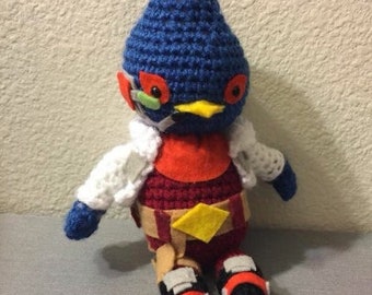 Falco Star Fox Crochet Plush