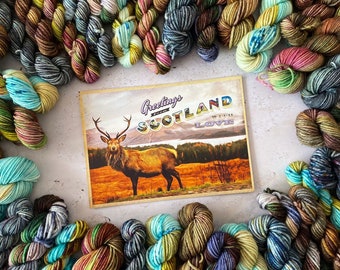 Hand Dyed Yarn Mini Skeins - Around the World Collection - SCOTLAND