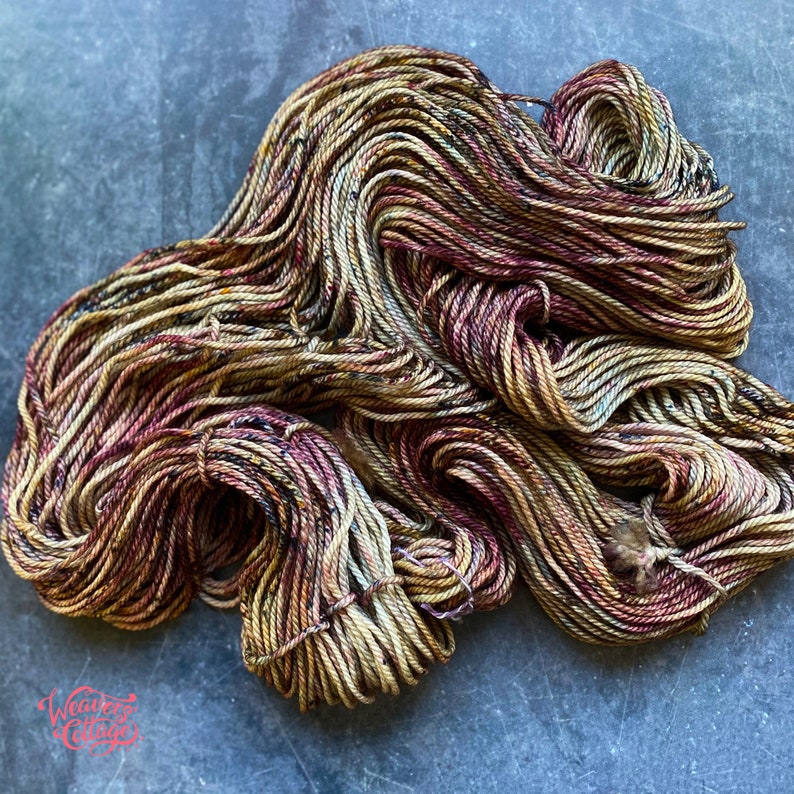 Hand dyed yarn /'Prairie/' SW Merino wool Aran weight