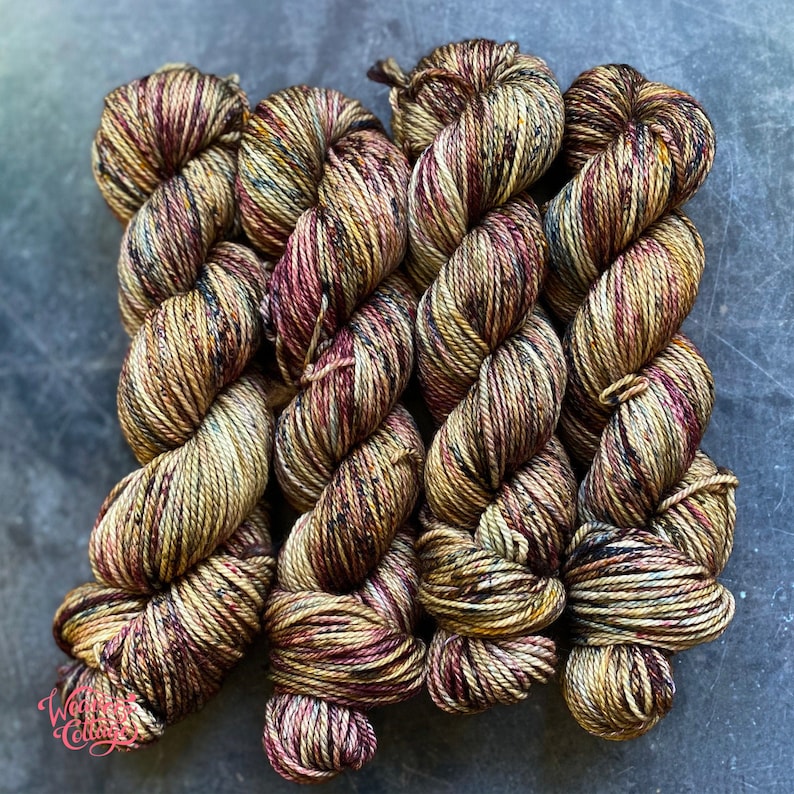 Hand dyed yarn /'Prairie/' SW Merino wool Aran weight