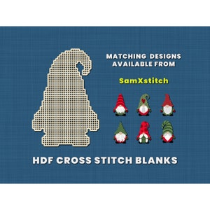 Cross stitch GNOME blanks bases | Stitchable wooden blank | Christmas gnomes ornaments | Needlepoint counted SamXstitch