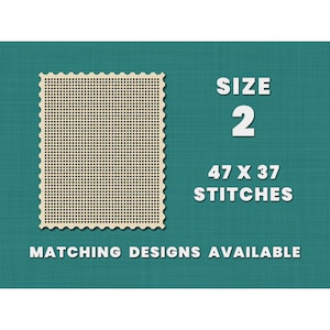 Cross stitch STAMP - SIZE 2 blanks bases | Stitchable wooden blank | Gift tags imitating stamps | Needlepoint counted cross stitch