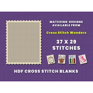 Cross stitch STAMP blanks | Matching designs by Cross Stitch Wonders | Stitchable wooden base | Needlepoint counted cross stitch