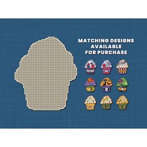 Cross stitch CUPCAKE blanks bases | Cute stitchable wooden blank | Needlepoint counted cross stitch | HDF crossstitch blank