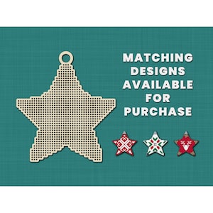 Christmas bauble cross stitch blanks bulb 03 | Stitchable wooden blanks | Wooden Christmas ornaments  | Needlepoint counted cross stitch