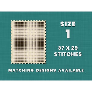 Cross stitch STAMP - SIZE 1 blanks bases | Stitchable wooden blank | Gift tags imitating stamps | Needlepoint counted cross stitch