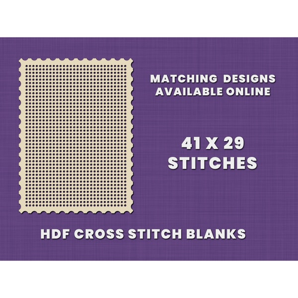 Cross stitch STAMP blanks  | Stitchable wooden base | Needlepoint counted cross stitch | 41x29 | Matching designs available on Etsy