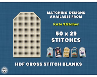 Kreuzstich GESCHENKANHÄNGER Rohlinge | Passende Designs von Cute Embroidery by Kate | Holzsockel zum nähen | Gobelin Kreuzstich