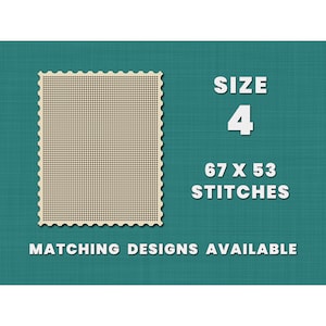 Cross stitch STAMP - SIZE 4 blanks bases | Stitchable wooden blank | Gift tags imitating stamps | Needlepoint counted cross stitch