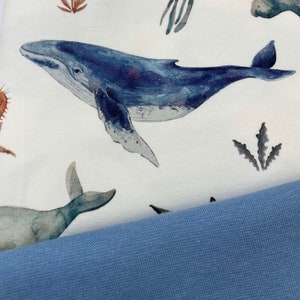 Fabric package jersey + cuffs - Deep Sea 0.5 m & 0.25 m, STANDARD 100 by OEKO-TEX®