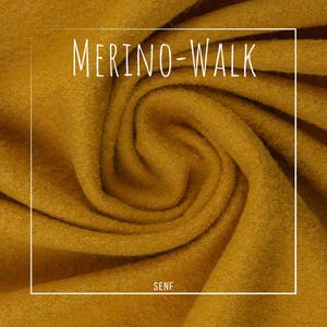 Laine mérinos au mètre Swafing Moutarde | 100 % laine | Sans mulesing | Feutre de laine | Couture pour vestes et manteaux | Standard 100 par OEKO-TEX®
