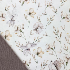 Doves - Fabric package jersey + cuffs, from 0.5 m & 0.25 m, STANDARD 100 by OEKO-TEX®