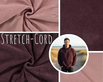Stretch Cord Pink Shades – Soft, stretchy corduroy fabric for clothing | Pants, skirts, dresses & baby clothes | Standard 100 by OEKO-TEX®
