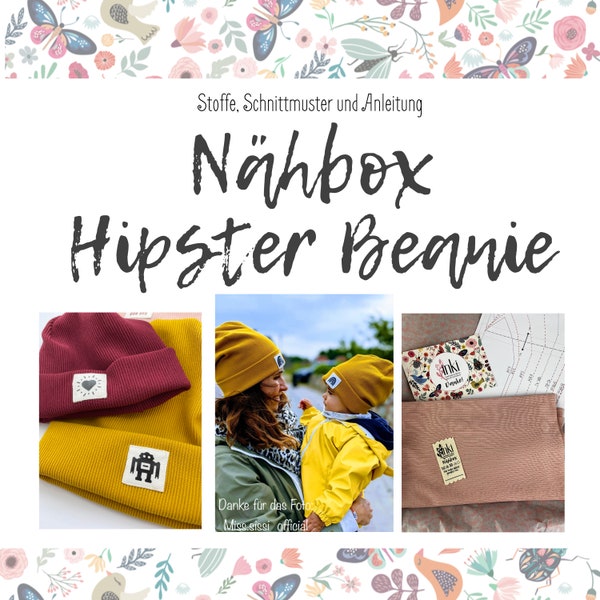 DIY Nähbox Hipster Beanie aus Ottoman von Inki - Handmade I  Schnittmuster und Nähanleitung I Alles was du brauchst