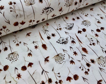 Fleurs pressées - Jersey de haute qualité en coton et élasthanne - de Family Fabrics STANDARD 100 by OEKO-TEX®