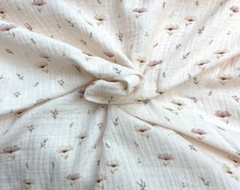 Premium muslin - Boho Flower - STANDARD 100 by OEKO-TEX® - 100% cotton
