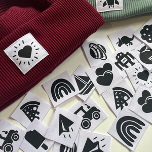 Hipster Label Symbole Individualisiere deine Nähprojekte 100% Recyceltes Polyester Weiß Bild 6