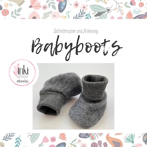 BABY BOATS I Sewing pattern and sewing instructions I Digital product I Made of wool or fleece. Cozy warm feet in winter!