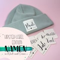 Hipster Label - Name 100% Cotton in Cream - Patch / Patch / Label to sew on / sew on - DIY - Individual Design product logo