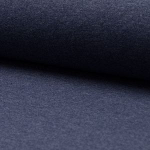 Premium cuffs made of cotton and elastane - STANDARD 100 by OEKO-TEX® - mottled denim blue