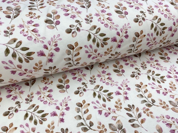 Waffle Jersey Digital Roses - European Import - Oeko-Tex® - Taupe Waffle Jersey Digital Roses - European Import - Oeko-Tex® - Taupe